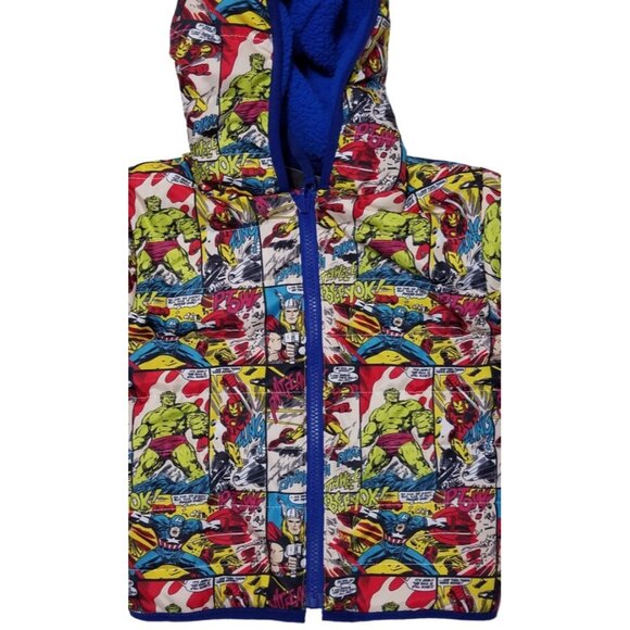 Marvel Avengers Reversible Puffer Jacket (2T) and 1 Pair of Sunglasses - NWT - Picture 15 of 15